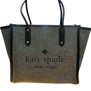 Kate Spade NWOT Gray & Black Tote Shoulder Bag